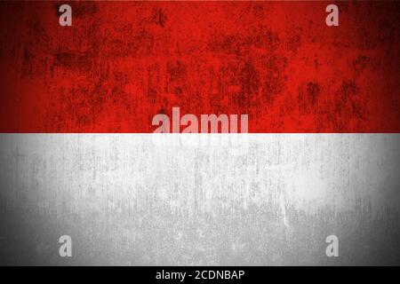 Grunge Flagge Indonesiens Stockfoto