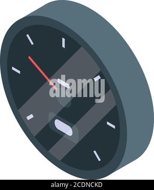 Fahrschule Auto Spurweite Symbol, isometrische Stil Stock Vektor