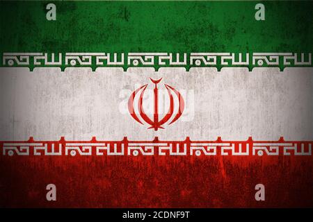 Grunge Flagge Des Iran Stockfoto