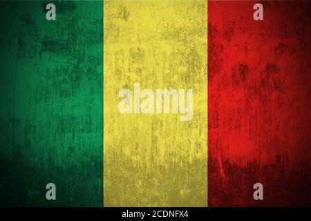 Grunge Flagge Von Mali Stockfoto