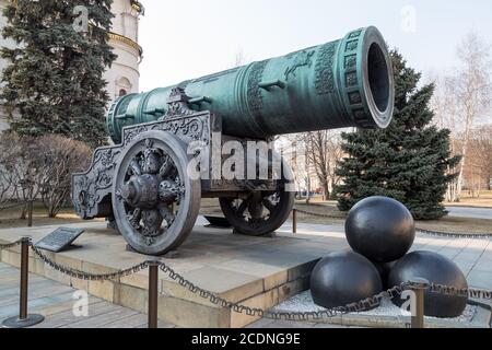 Zar-Pushka (König-Kanone) im Moskauer Kreml. Russland Stockfoto