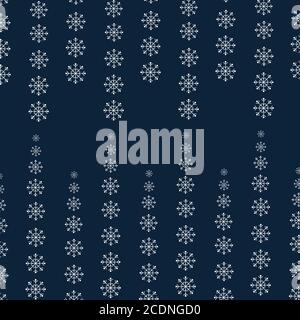 Schneeflocken auf Blau Weihnachten Hintergrund Stockfoto