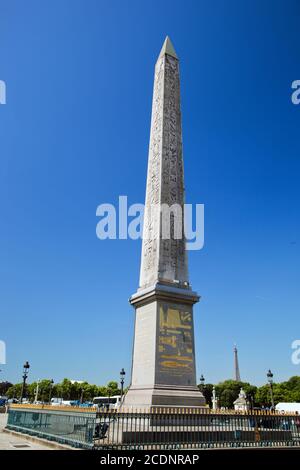 Der Luxor Obelisk am Place de la Concorde in Paris, Frankreich Stockfoto