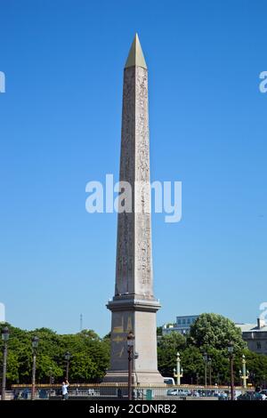 Der Luxor Obelisk am Place de la Concorde in Paris, Frankreich Stockfoto