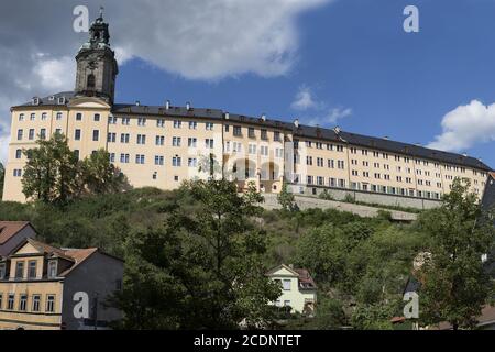 Gesehen Panorama von Heidecksburg in Rudolstadt der Altstadt, Thüringen, Deutschland, Europa Stockfoto