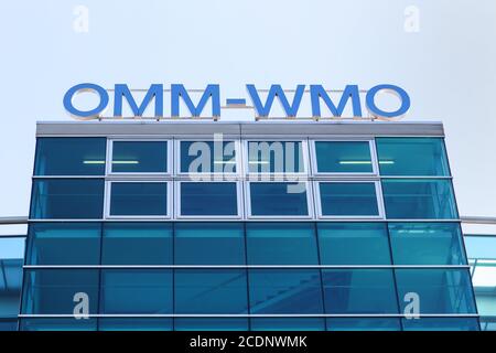 Genf, Schweiz - Oktober 1, 2017: Die WMO in Genf. Die WMO ist die World Meteorological Organisation Stockfoto