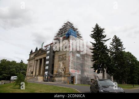 MDK-Miejski Dom Kultury, Zgorzelec, Ruhmeshalle, Oberlausitzer Gedenkhalle wird reconstruiert am 27.8.2020 Stockfoto