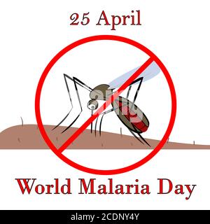 25. April world Malaria Day Stockfoto