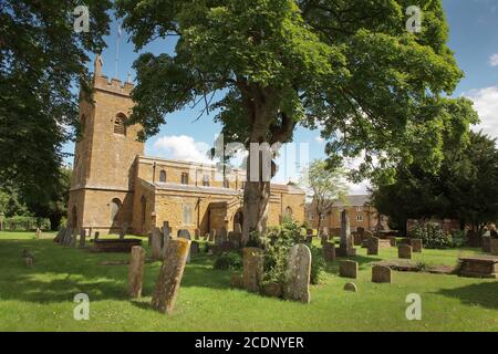 St. John the Baptist Church eine kleine Dorfkirche in Bodicote etwa 2 Meilen südlich von Banbury in Oxfordshire england Stockfoto