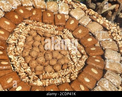 Lebkuchen mit Nüssen aus Aachen genannt Aachener Printen Stockfoto