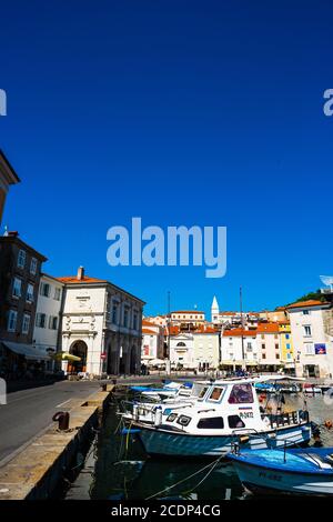 Blick auf Piran, Slowenien Stockfoto