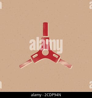 Inbusschlüssel-Symbol im Halbtonstil. Grunge Hintergrund Vektor Illustration. Stock Vektor