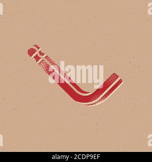 Inbusschlüssel-Symbol im Halbtonstil. Grunge Hintergrund Vektor Illustration. Stock Vektor