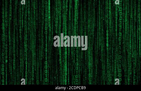 Abstrakter Hintergrund mit grünen digitalen Linien Stockfoto