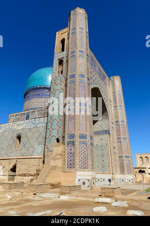 Die Bibi-Khanym Moschee in Samarkand, Usbekistan Stockfoto