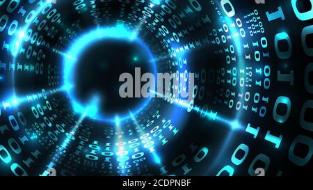 Abstract Computer Daten Hintergrund Programmierung Binärcode, Datenstrom, abstrakter Link. Hacking Computersystem, Datenbank, Internet-Server, bösartige Stock Vektor