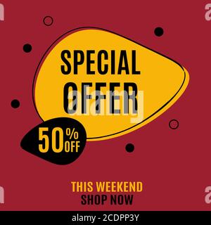 Sale Sonderangebot und Preisschilder Design Stockfoto