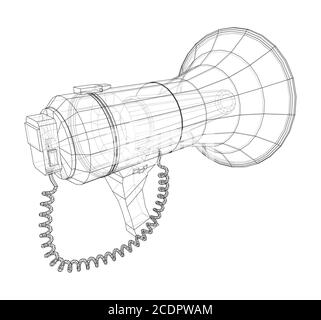 Konzept des Megaphons. Vektor Stock Vektor