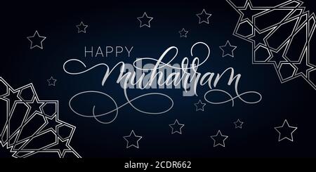 Happy Muharram Grußkarte Stock Vektor