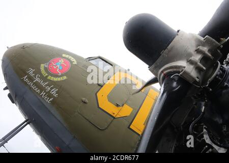 Glasgow Prestwick Airport 24 Mai 2019 Dakota Flugzeuge auf dem Weg nach Frankreich Credit : Alister Firth Stockfoto