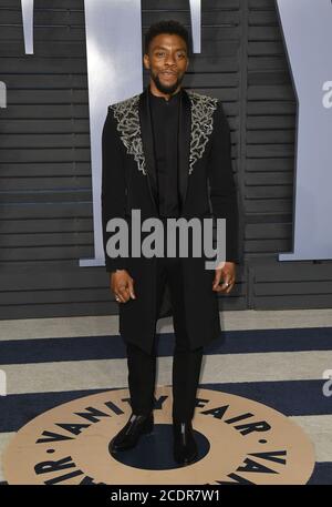 04. März 2018 - Los Angeles, Kalifornien - Chadwick Boseman. 2018 Vanity Fair Oscar Party nach den 90. Academy Awards im Wallis Annenberg Center for the Performing Arts. (Foto: © Birdie Thompson/AdMedia via ZUMA Wire) Stockfoto