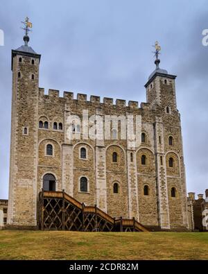 Der Weiße Turm, Tower of London, her Majesty's Royal Palace und Festung des Tower of London, London, Großbritannien Stockfoto