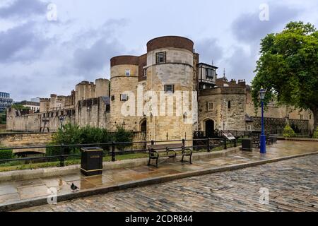 Tower of London historischen Schloss Eingang, London, England, Großbritannien Stockfoto