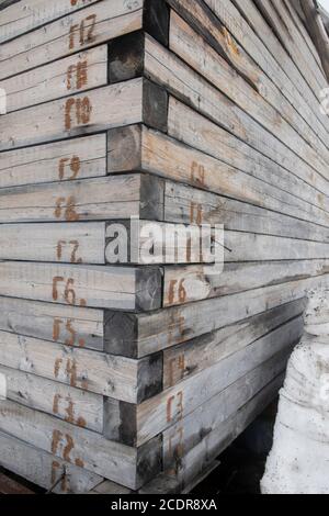 Russland, hohe Arktis, Franz Josef Land, Hooker Island. Tikhaya Bukta aka Tikhaya Bukhta (ruhige Bucht), der Standort der ersten Russischen Polarstation. Stockfoto