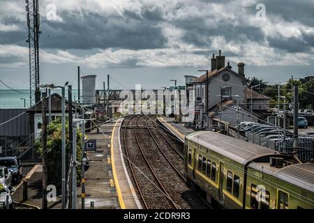 Besuch Von Graystones. Der Bahnhof, co. Wicklow, Irland Stockfoto