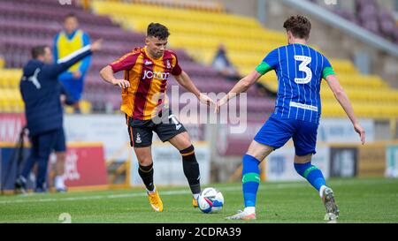 Bradford, Großbritannien. August 2020. Zeli Ismail von Bradford City während des 2020/21 Pre Season Freundschaftsspiels zwischen Bradford City und Wigan Athletic im Utility Energy Stadium, Bradford, England am 29. August 2020. Foto von Thomas Gadd. Kredit: Prime Media Images/Alamy Live Nachrichten Stockfoto