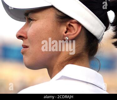 Martina Hingis vom New York Buzz während eines WTT-Spiels gegen die Washington Kastles im Kastle Stadium, in Washington D.C. am 7. Juli 2010. Washington Stockfoto