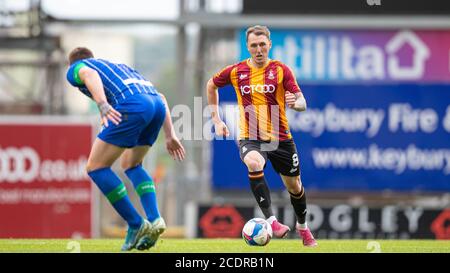 Bradford, Großbritannien. August 2020. Callum Cooke von Bradford City während des 2020/21 Pre Season Freundschaftsspiels zwischen Bradford City und Wigan Athletic im Utility Energy Stadium, Bradford, England am 29. August 2020. Foto von Thomas Gadd. Kredit: Prime Media Images/Alamy Live Nachrichten Stockfoto