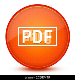PDF-Symbol isoliert auf glänzend Stern orange Runde Taste abstrakte Illustration Stockfoto