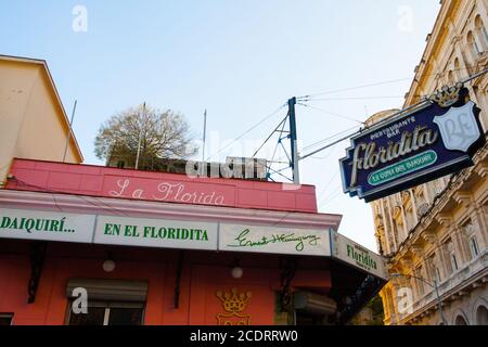 Die berühmte Bar und Restaurant El Floridita in Havanna, Kuba Stockfoto