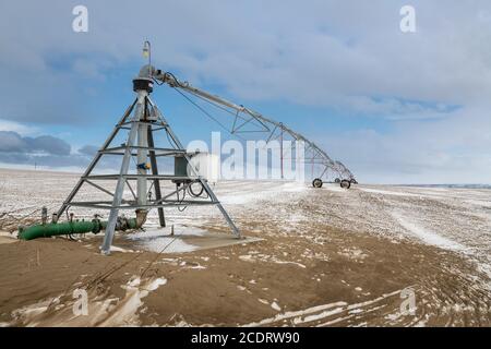 Laterales Bewässerungssystem, WA Stockfoto