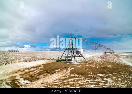 Laterales Bewässerungssystem, WA Stockfoto