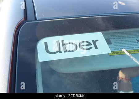 Uber-Zeichen. London, Ontario, Kanada. Luke Durda/Alamy Stockfoto