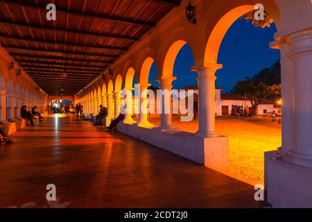 Straßenmarkt in Mirador de la Recoleta, Sucre, konstitutionelle Hauptstadt Boliviens, Hauptstadt des Departements Chuquisaca, Bolivien, Lateinamerika Stockfoto