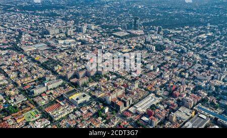 Luftaufnahme von Mexiko-Stadt Stockfoto