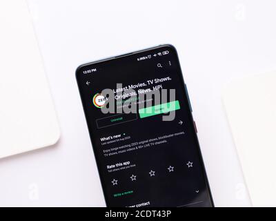 Assam, indien - 09. Juni 2020 : Zee5 App für die neuesten Filme, Original-und tv-Shows. Stockfoto