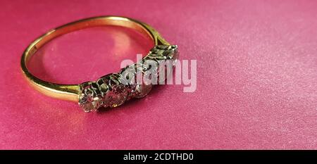 Antiker Diamantring Stockfoto