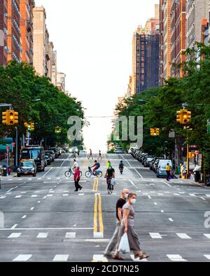 Leere Straße in New York City während des COVID-19 (Coronavirus) Pandemie Stockfoto