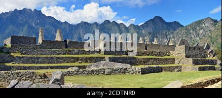 Machu Picchu - ist eine heilige Stadt des Inka-Reiches Stockfoto