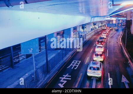 Yan'an Hochstraße Überführung Kreuzung Stockfoto