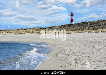 Leuchtturm auf der Insel Sylt Stockfoto