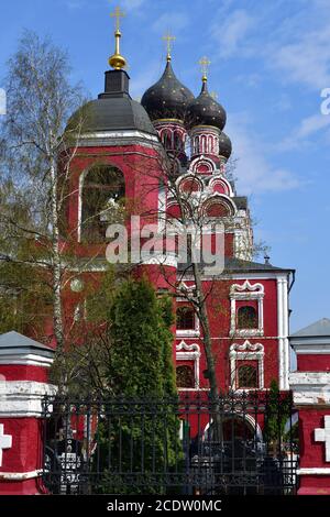 Moskau, Russland - am 30. April. 2018. Tempel von tichwin Ikone der Mutter Gottes Stockfoto