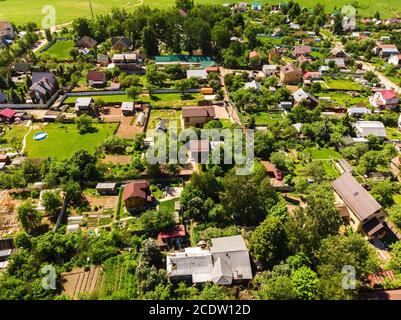 Die Luftaufnahme der Landschaft in der Nähe von Moskau, Russland Stockfoto