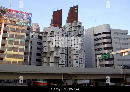 Nakagin Capsule Tower, Tokio, Japan (2009) Stockfoto