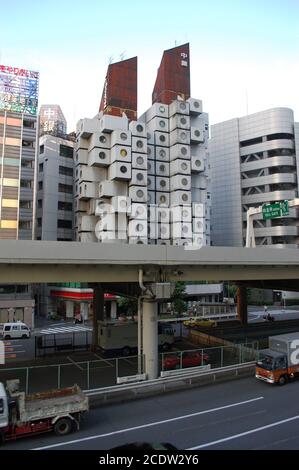 Nakagin Capsule Tower, Tokio, Japan (2009) Stockfoto