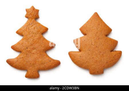 Weihnachten Lebkuchen Cookies isoliert auf weißem Hintergrund Stockfoto